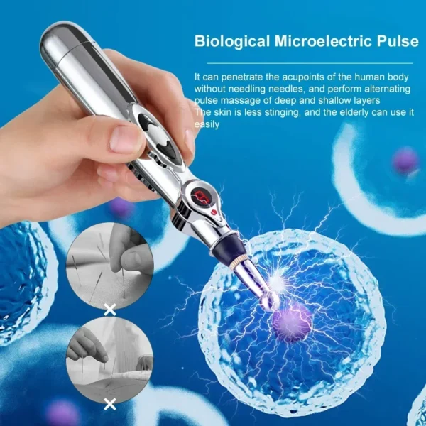 Pluma de masaje de punto de acupuntura eléctrica para aliviar el dolor - Imagen 3
